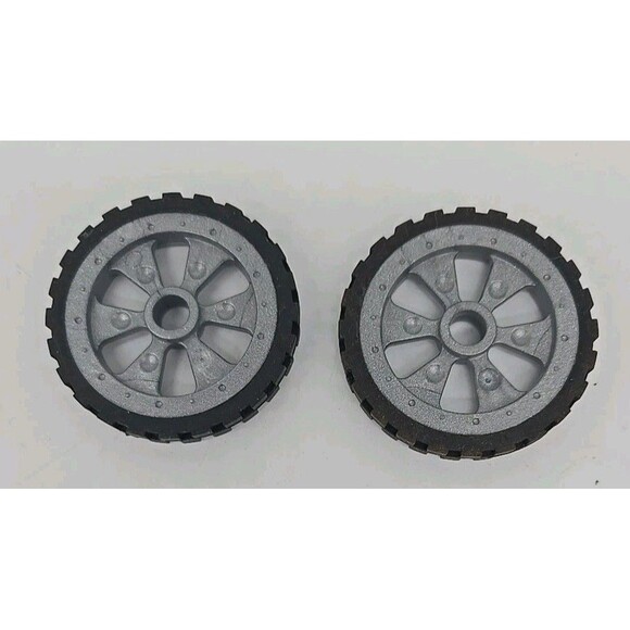 2 Knex Tires Small 1.75" Silver Spoke Wheels  K'nex Replacement Parts Replace - Picture 2 of 6